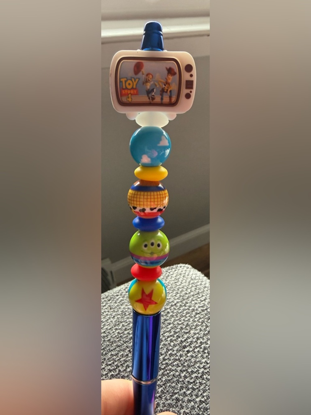 Blue Multi-Color Bead Toy Story Pen